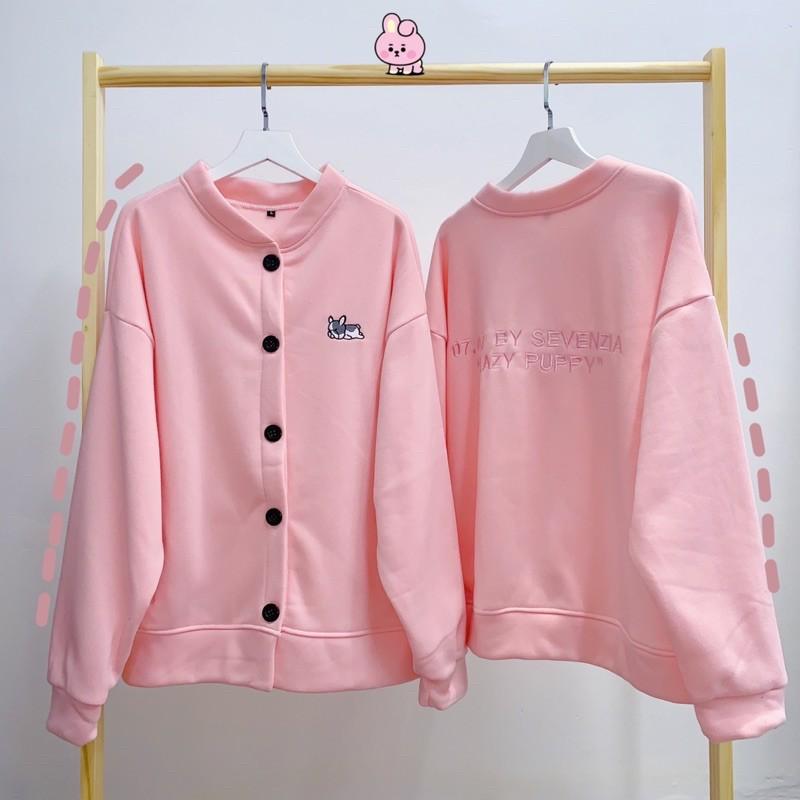 Áo khoác Bomber Puppy  thêu hình cún mặt xệ con siêu đáng yêu, đủ màu sắc, phong cách năng động cho các bạn trẻ