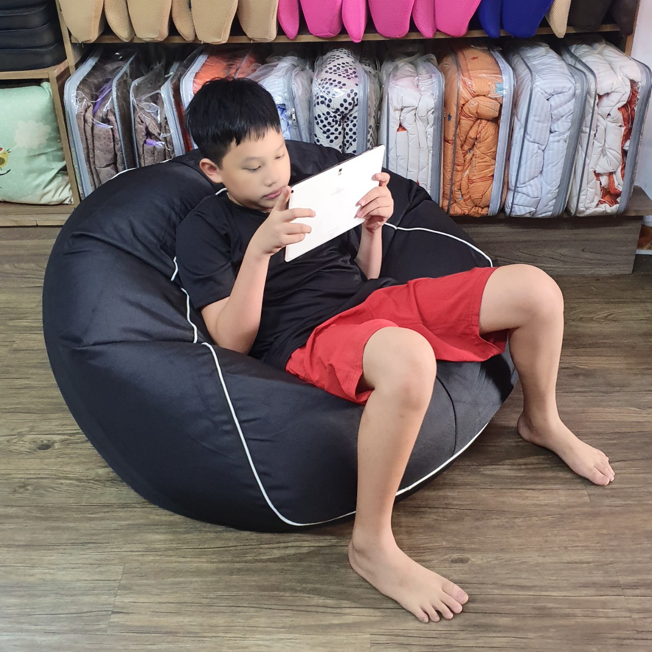 Beanbag Casual Màu Đen