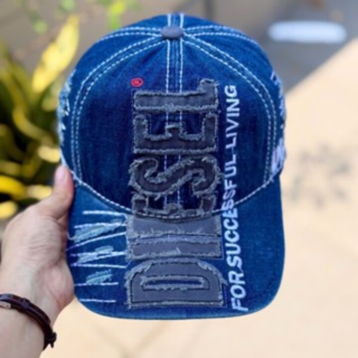 Nón kết, mũ lưỡi trai Diesel vải jeans form chuẩn siêu đẹp (Ảnh thật)