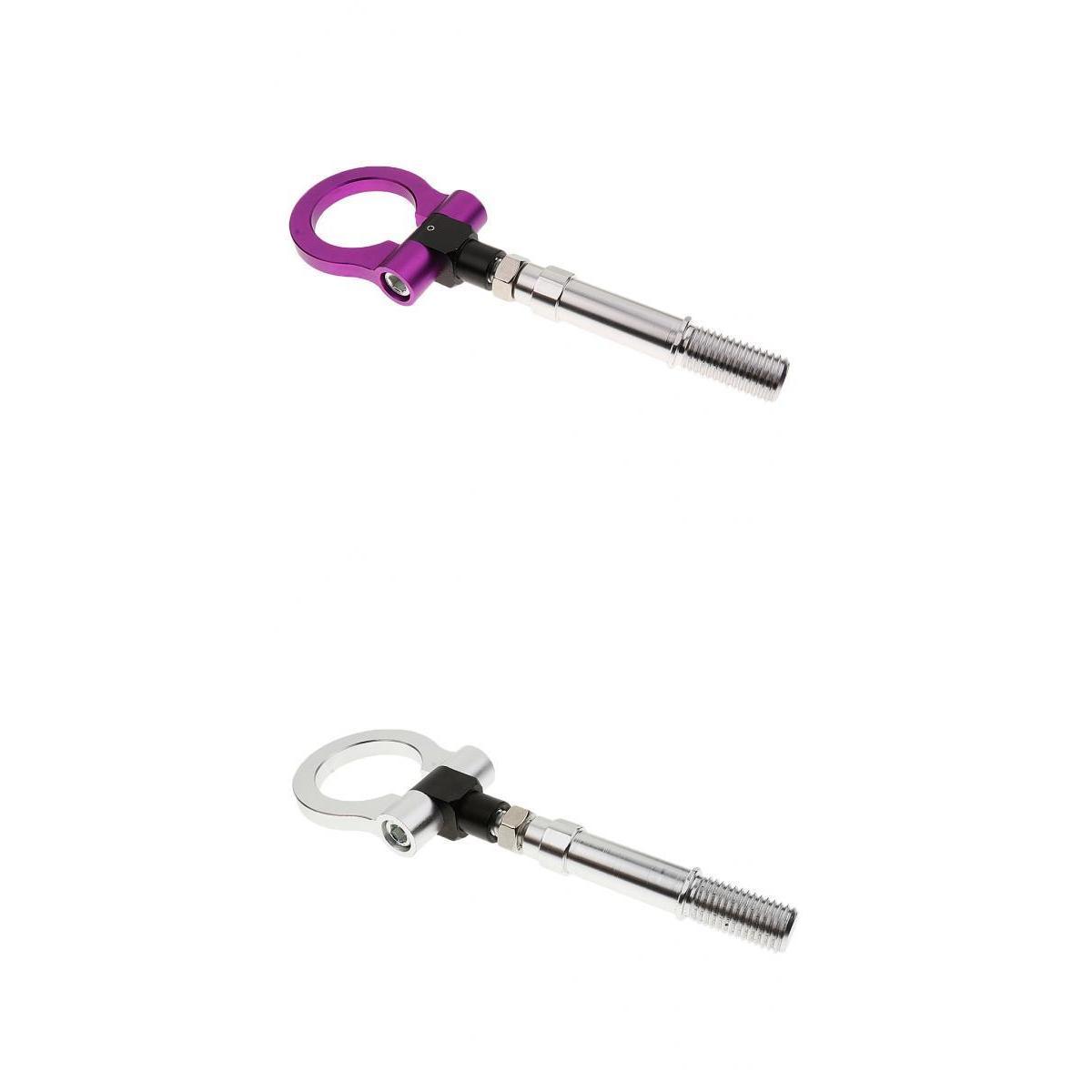 2Pieces Front Rear Bumper Racing Tow Hook Aluminum for