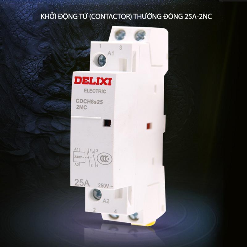Khởi động từ-contactor 1 pha, 2 cổng thường đóng 2NC hoặc thường mở 2NO