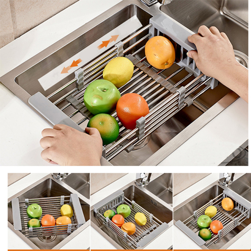 Combo chậu rửa bát cao cấp KAZTA KZ-CB8245KR inox SUS304 vòi dây rút kèm rổ đa năng tiện dụng