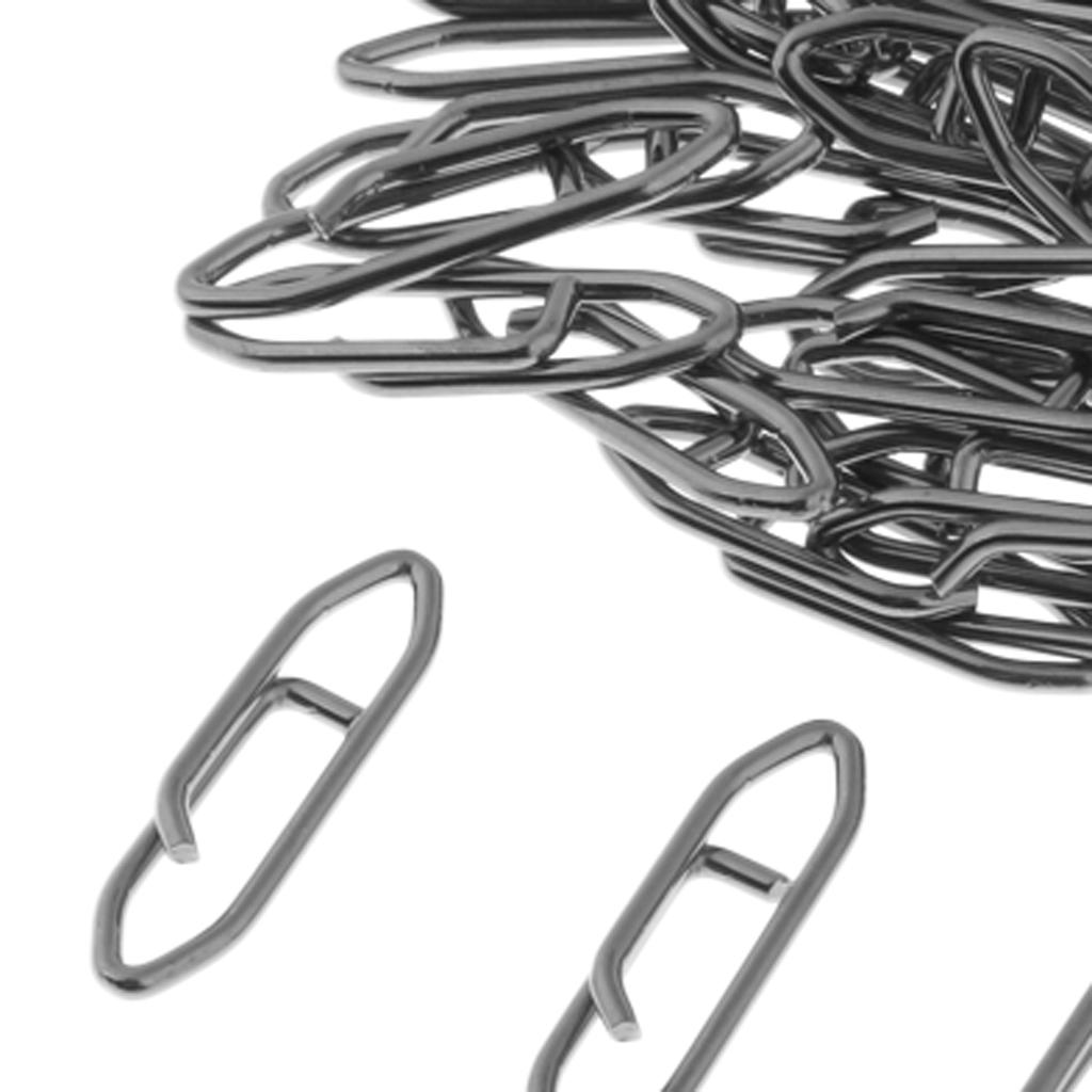 100Pcs Carbon Steel Fishing Snap Hook Connector Hooked Snap Tackle