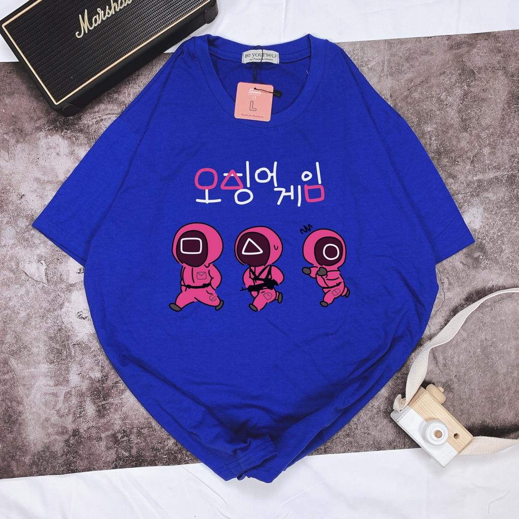 Áo thun SQUID GAME tay ngắn Be Yourself unisex size M L XL - CHIBI CHỮ HÀN TRÒ CHƠI CON MỰC