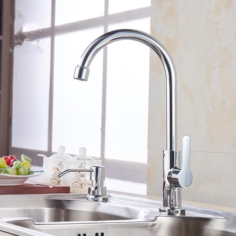 Vòi rửa bát 304 bóng bi xoay nóng lạnh