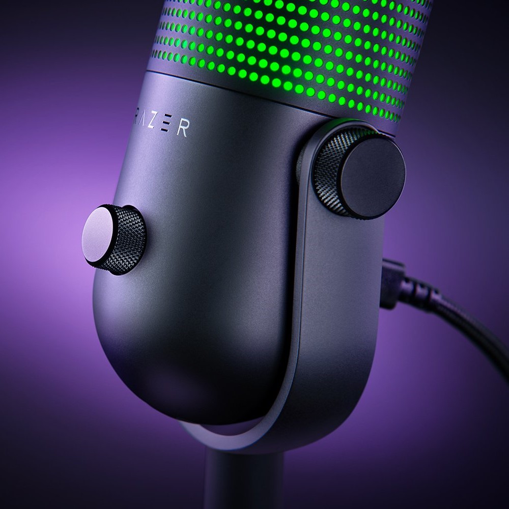 Thiết bị thu âm Razer Seiren V3 Chroma - RGB USB Microphone with Tap-to-Mute_Mới, hàng chính hãng