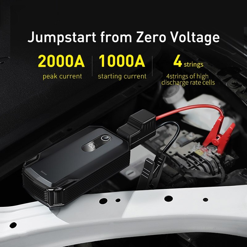Bộ Cứu Hộ Baseus CRJS04 Kiêm Sạc Dự Phòng Dung Lượng 20000mAh kích lên Dòng Điện Lớn 2000A/ 12V -