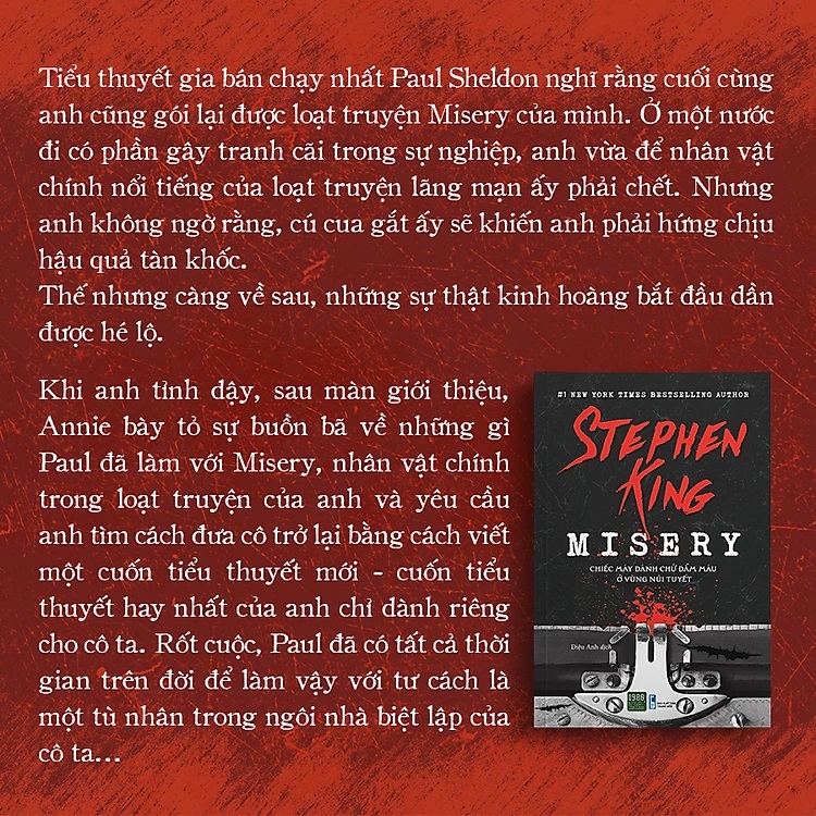 Misery - Chiếc Máy Đánh Chữ Đẫm Máu Ở Vùng Núi Tuyết - Stephen King