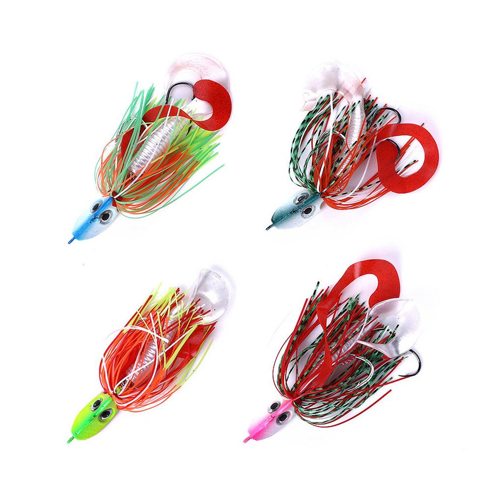 Metal Fishing Lure Jig Head Hard Bait Sea Fishing Silicone Lures 20g