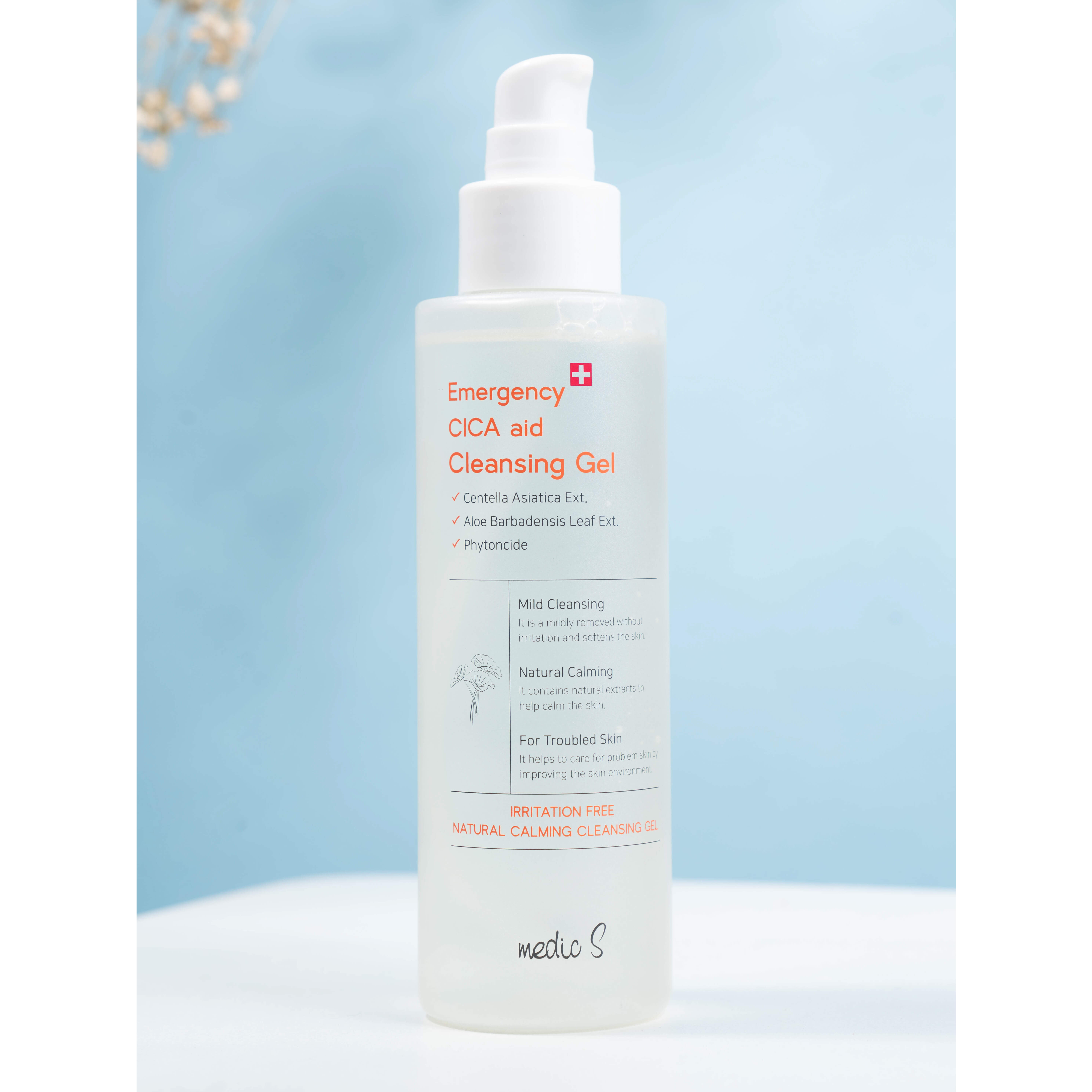 Sữa rửa mặt bảo vệ da khỏi vi khuẩn Emergency CICA aid Cleansing Gel MedicS 150ml - Giúp kiềm dầu, se khít lỗ chân lông, giữ ẩm, cung cấp dưỡng chất cho da, phù hợp mọi loại da, đặc biệt da dầu