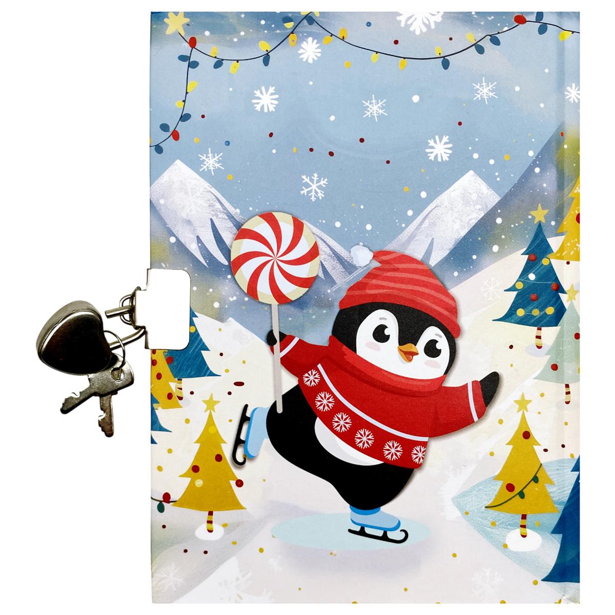 Sổ Nhật Ký Có Khóa Merry Christmas - MP CH24078 - Chim Cánh Cụt