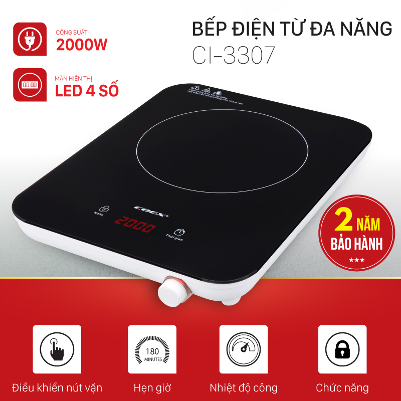 Bếp từ cảm ứng đa năng Coex CI-3307 (kèm lẩu) - Hàng chính hãng