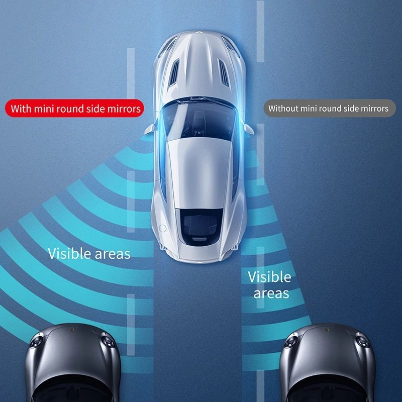 Gương cầu lồi mở rộng góc nhìn, chống điểm mù cho xe hơi Baseus - hàng chính hãng
