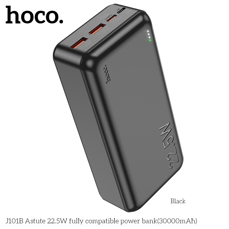 Pin Sạc Dự Phòng Dành Cho Hoco J101B 30000Mah 22.5W Pd20W Qc3.0 Cao Cấp Hàng Chính Hãng