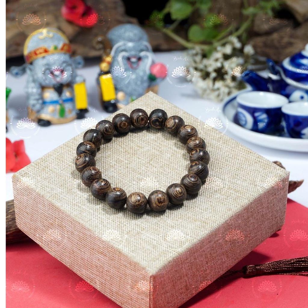 Vòng Tay Trầm Hương Tròn Đơn Sánh Chìm Nước- Trầm Hương Tự Nhiên - Trầm Việt- Size Nam Nữ.