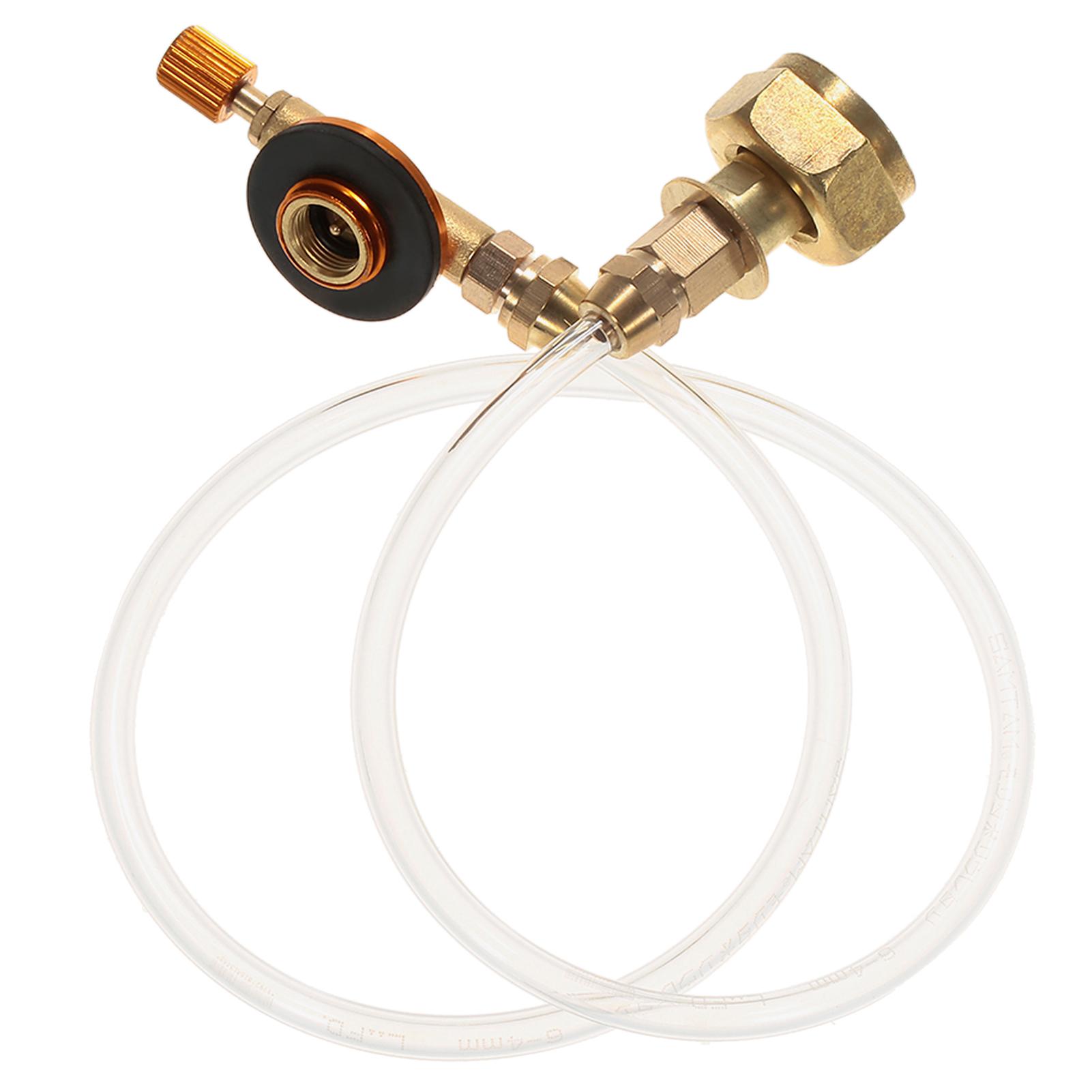 Outdoor Camping Gas Stove Refill Adapter LPG Cylinder Adapter Flat Tank Filling Adapter Convertor German Standard