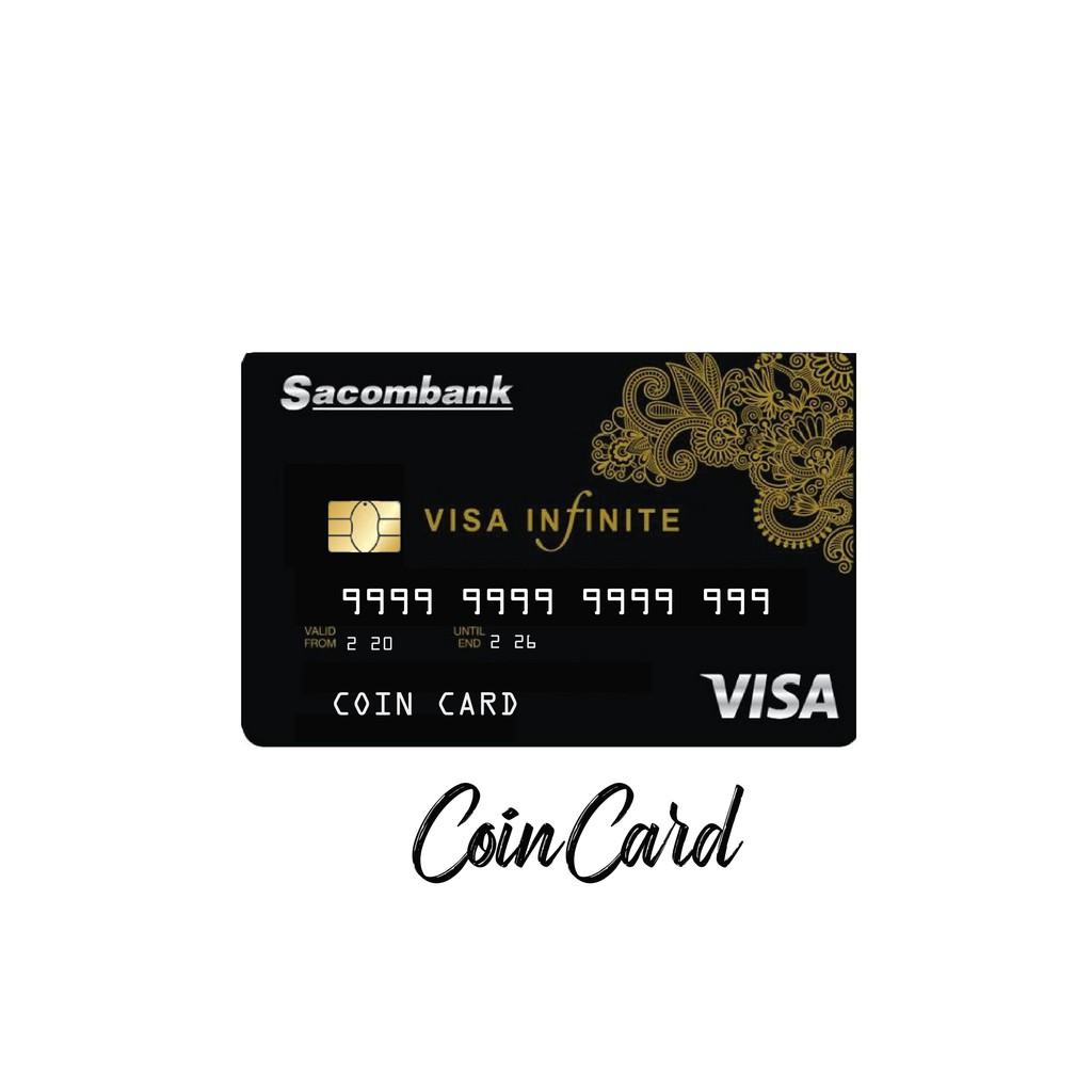 Miếng dán trang trí thẻ Ngân Hàng - ATM - Thẻ chung cư - Decal hình BLACK CARD - THẺ ĐEN