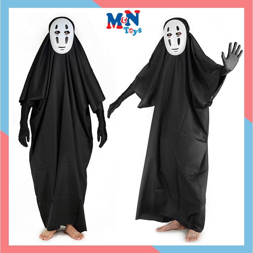 Bộ hoá trang nhân vật Vô Diện gồm mặt nạ và găng tay chơi Halloween cho trẻ em và người lớn