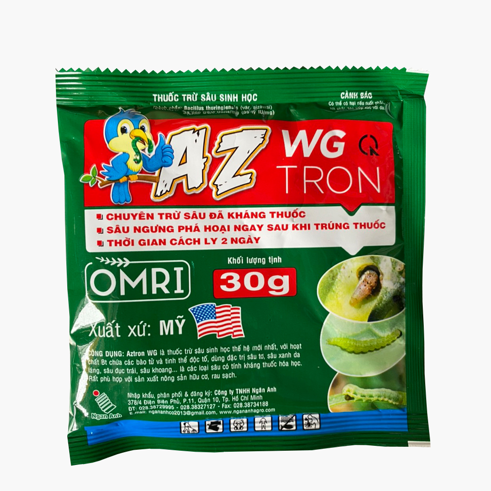 Trừ các loại sâu sinh học AzTron WG - Gói 50gram