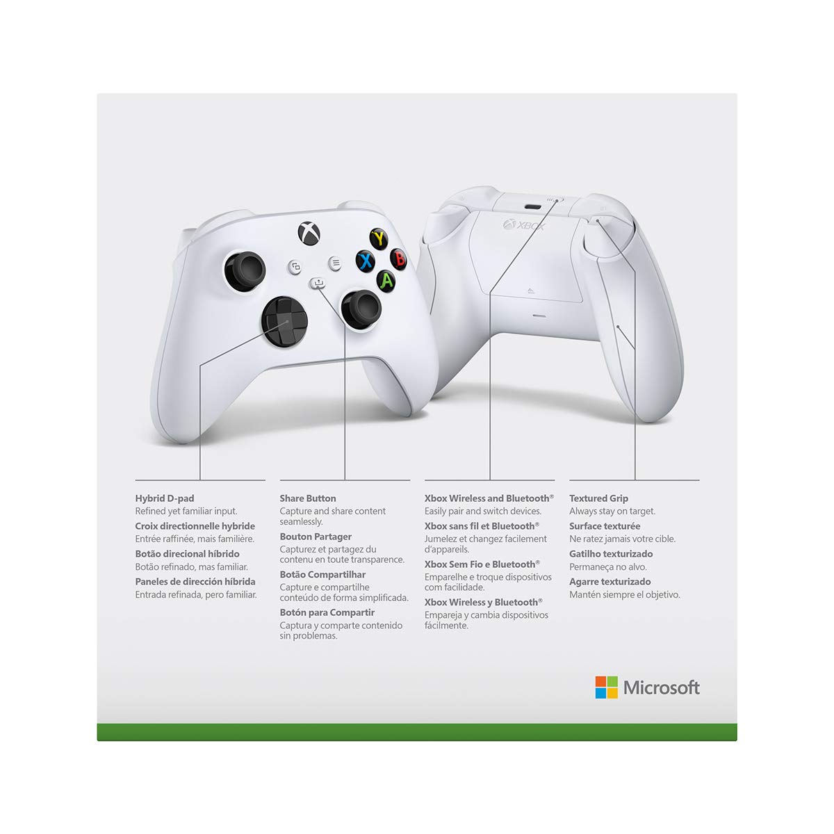 Tay Cầm Microsoft Xbox One S (Màu Trắng) - Hàng Nhập Khẩu