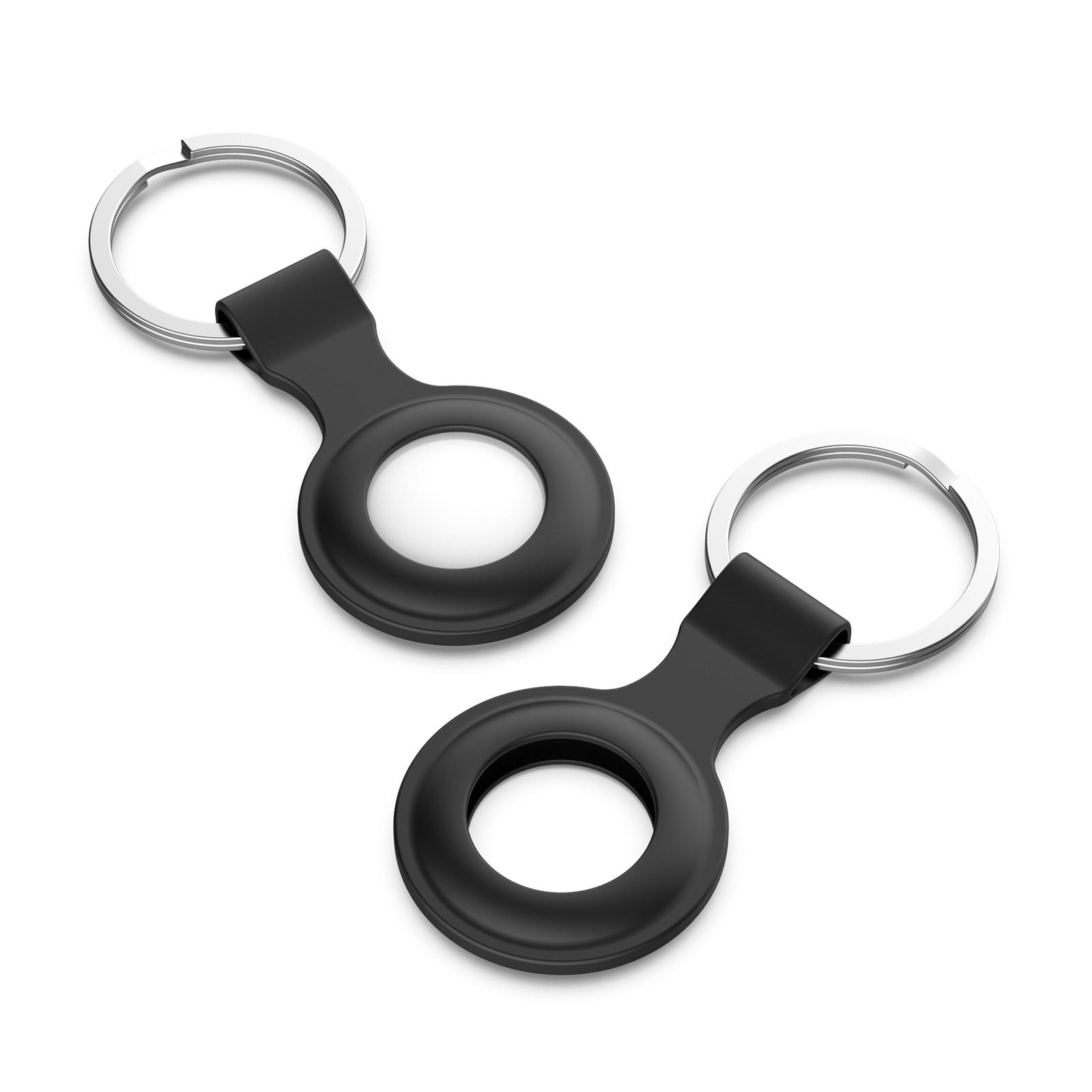 Soft Silicone Protective Sleeve Cover for Airtags Tracker, with Keychain Ring Anti-Scratch Lightweight Sweat-proof, Scratch-resistant