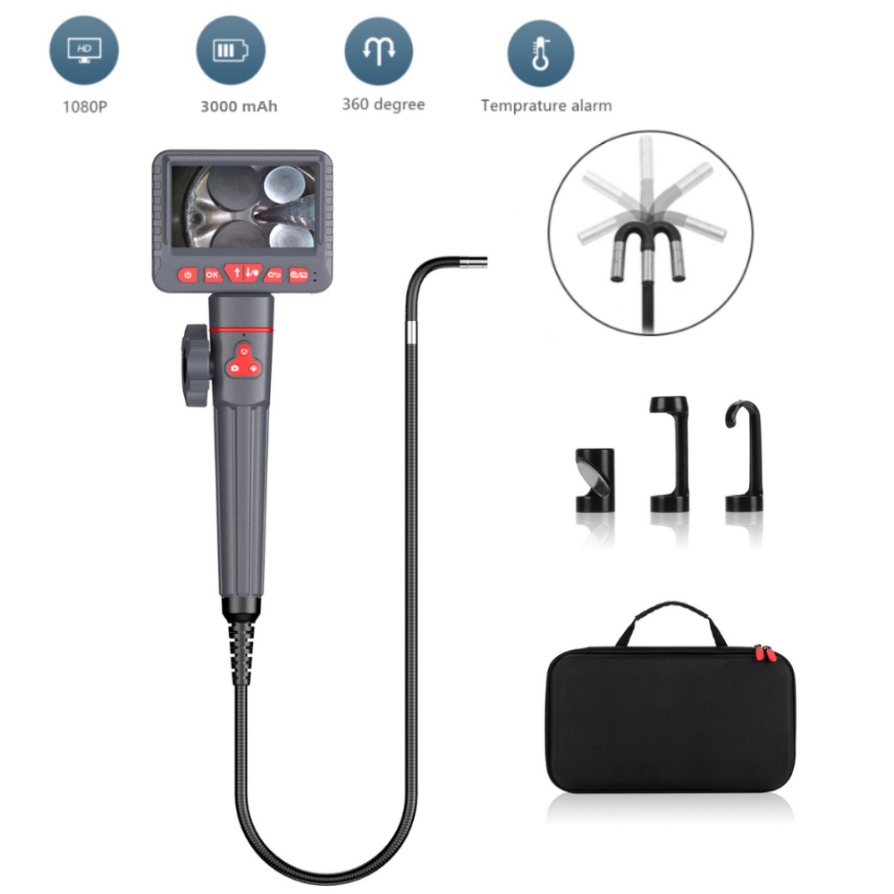 Máy nội soi công nghiệp lái 6 mm 8,5 mm 3m 5m 1080P Ống soi khớp nối hai chiều với màn hình 4,3 " để kiểm tra cống thoát nước ô tô