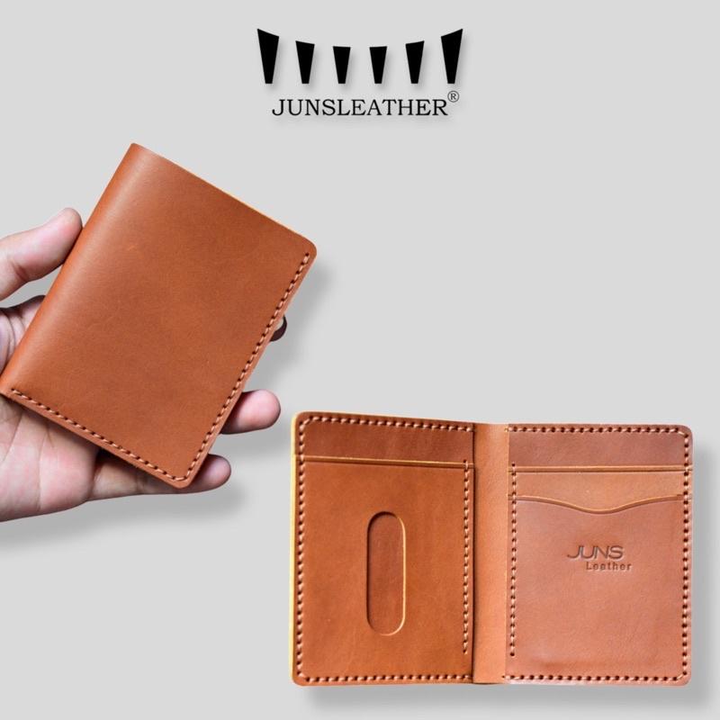 Ví đứng da bò ví da thuộc thảo mộc may thủ công của Junsleather