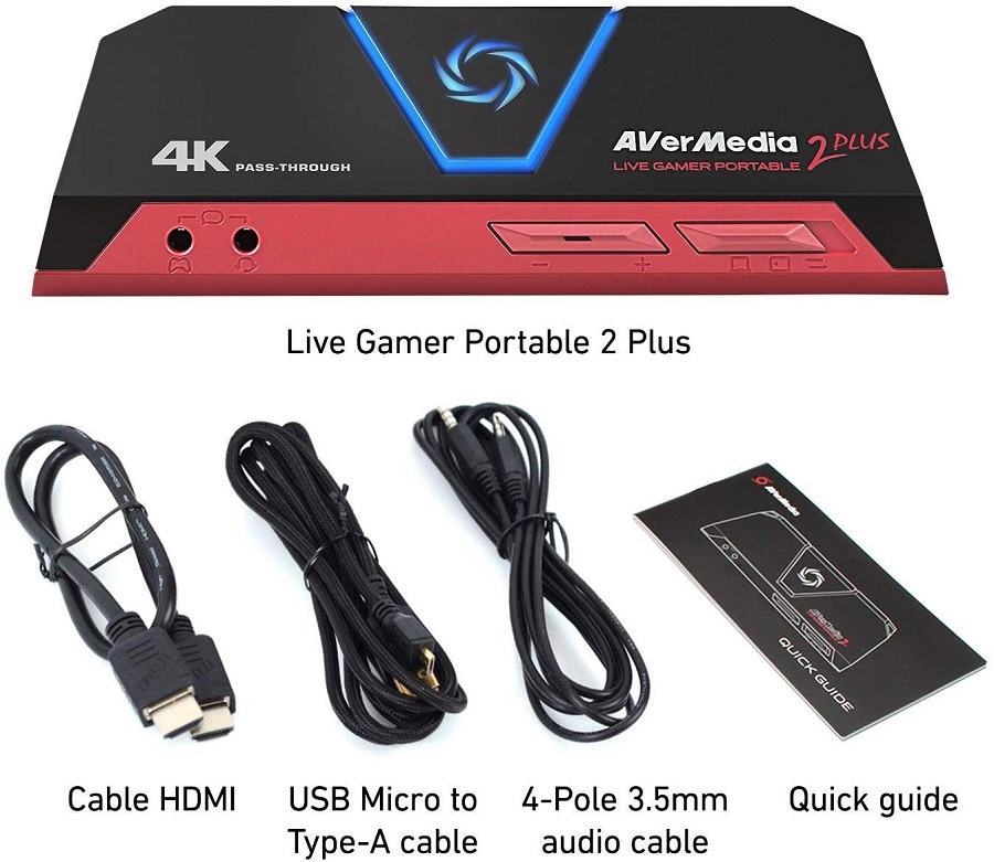 Thiết Bị Ghi Hình 4K Live Gamer Portable 2 Plus Avermedia GC513 Kèm Tấm Lót Chuột Cao Cấp AZONE - Hàng Chính Hãng