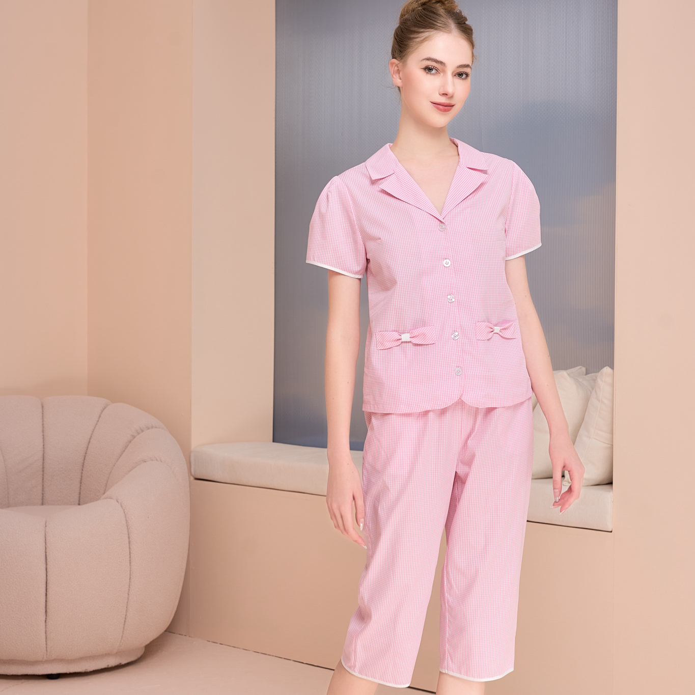 Bộ Đồ Kate Lửng Nữ Vincy Thoáng Mát BKL080S31