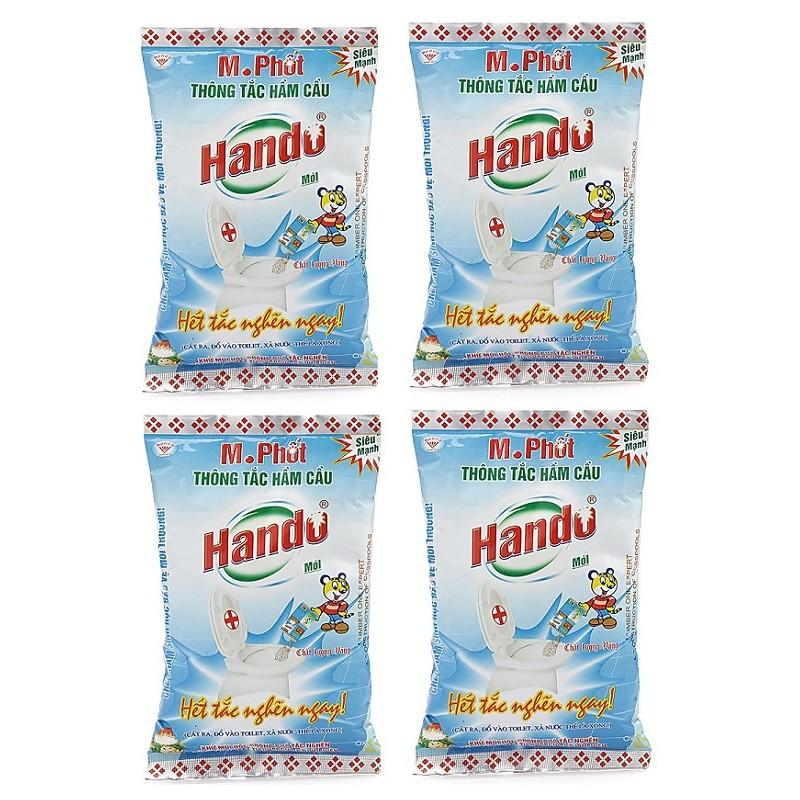 Combo 4 gói thông tắc hầm cầu M. Phốt Hando 300g