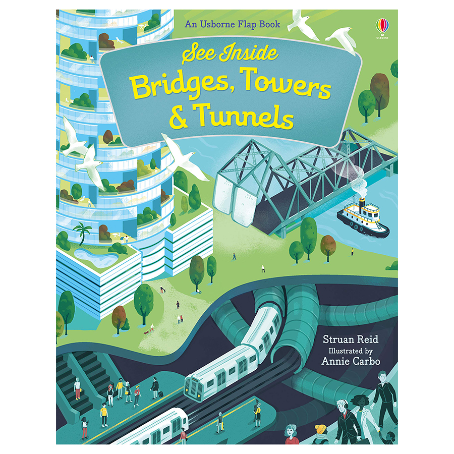 Sách tương tác tiếng Anh - Usborne See Inside Bridges , Towers and Tunnels