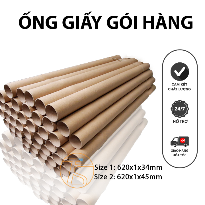 50 Ống lõi giấy đựng gói hàng decal, tranh, giấy dán tường - ống tube giấy đựng Poster