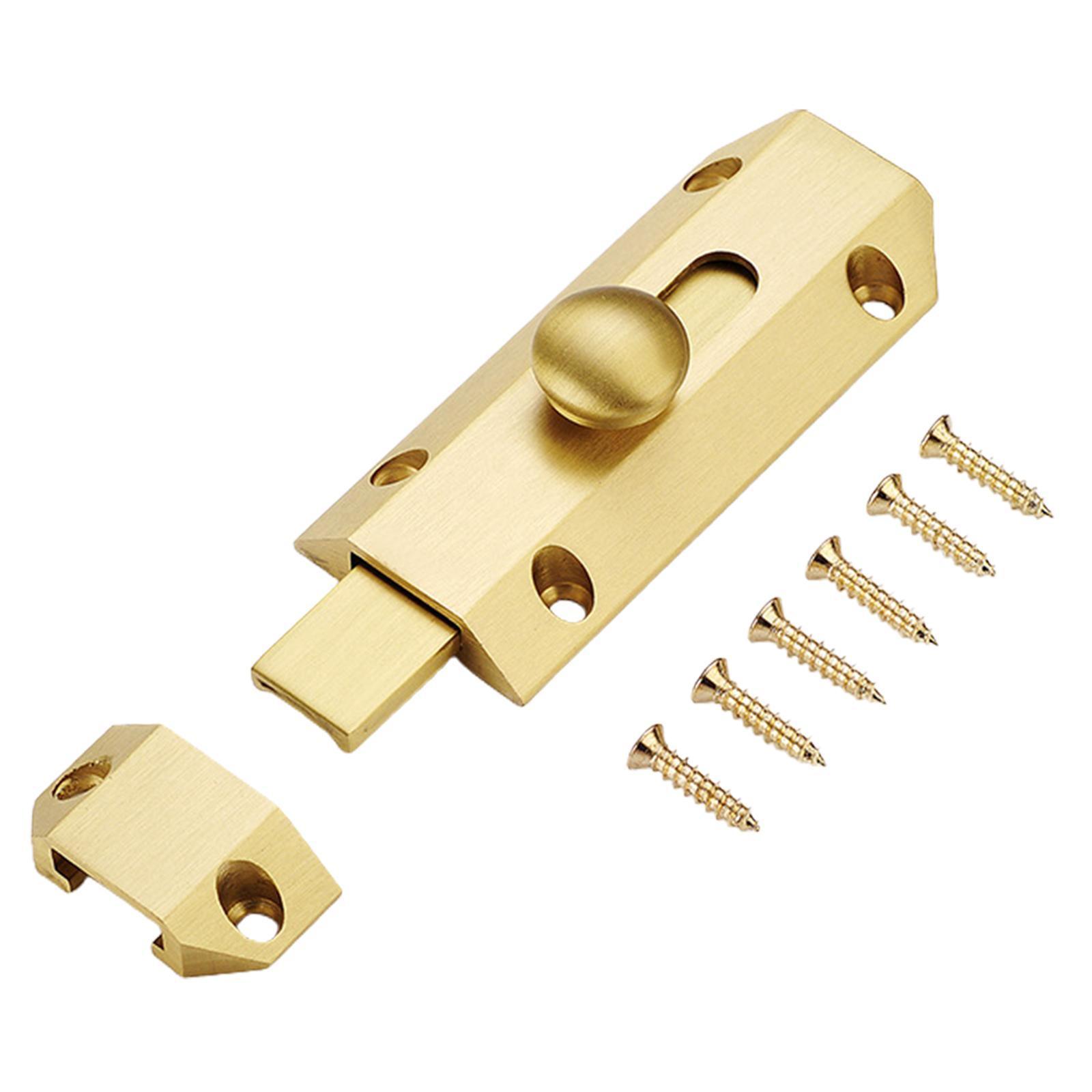 Door Security Bolt Latch Door Lock Brass for Push Pull Door School Household