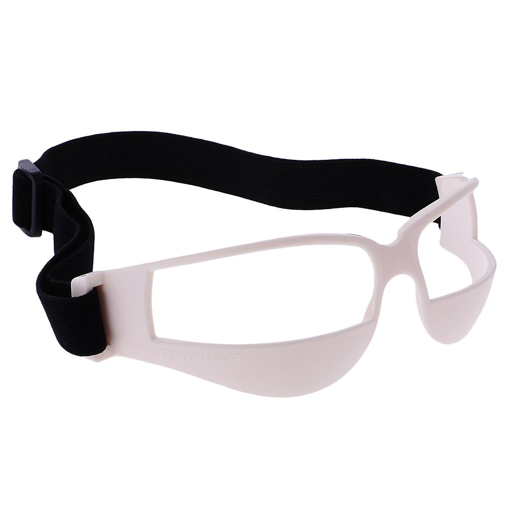 10-Piece Anti Down Basketball Dribble Goggles Sports Eyewear Frame Training Aid - White