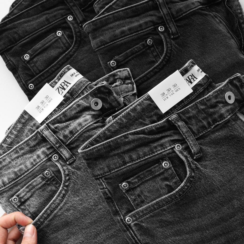 Quần jeans nam VNXK form slimfit màu Xám đậm / Xám nhạt wash trơn - LASTORE MENSWEAR