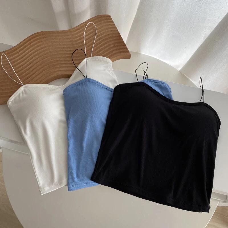 Áo Dây Mảnh Áo Ngực Dáng Lửng Có Đệm Ngực - Áo Bra 2 Dây Sợi Bún Siêu Mảnh Bra03