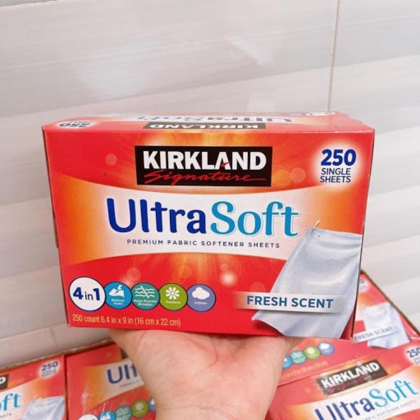 Giấy Thơm Quần Áo Kirkland Ultra Soft Hàng Mỹ Hộp 250 tờ - Giúp Mềm Vải và Khử Mùi Ẩm Mốc Famacoco