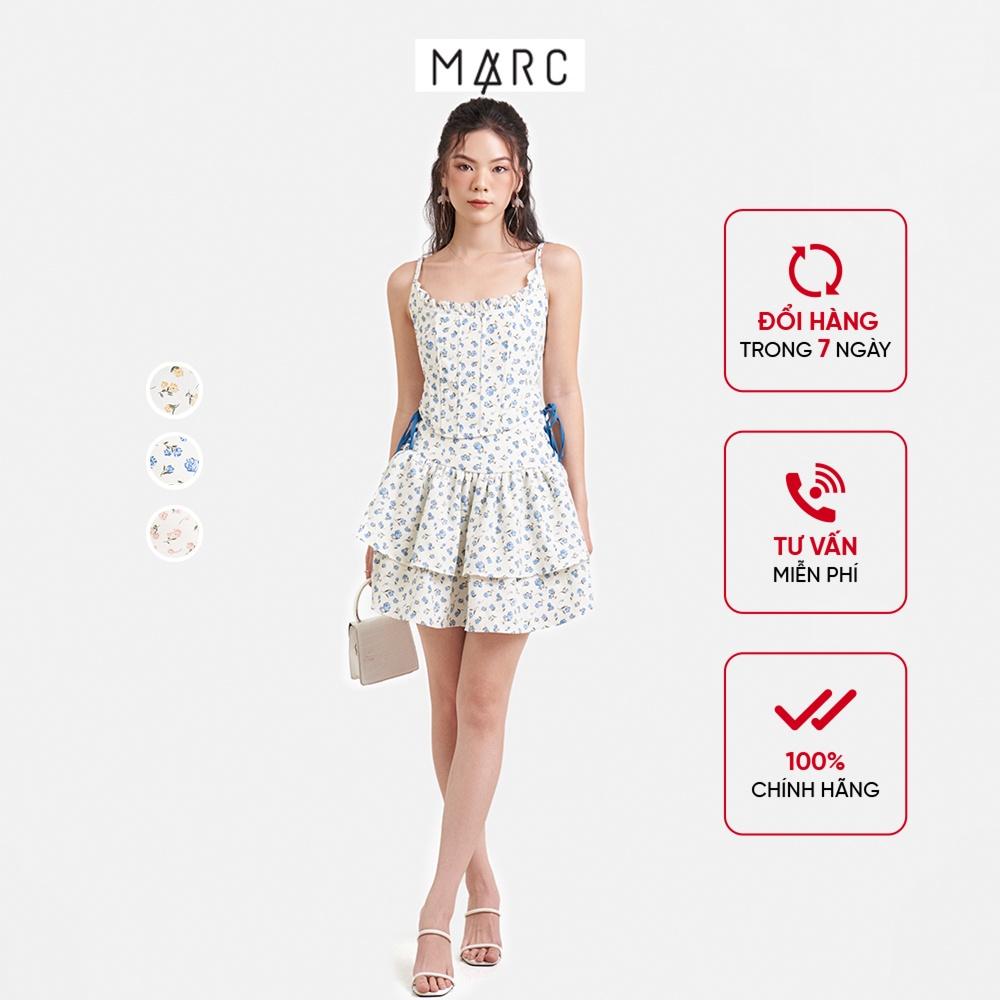 Váy nữ MARC FASHION mini rã 2 tầng đan dây hông FAVT110522