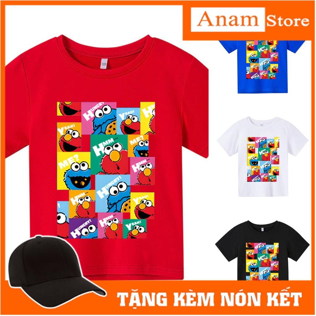 Áo thun cho bé, Áo thun trẻ em HUNGRY, 4 màu, có size người lớn, Anam Store