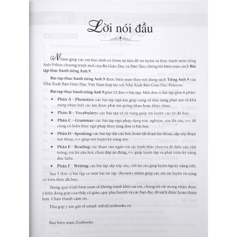Bài Tập Thực Hành Tiếng Anh 9