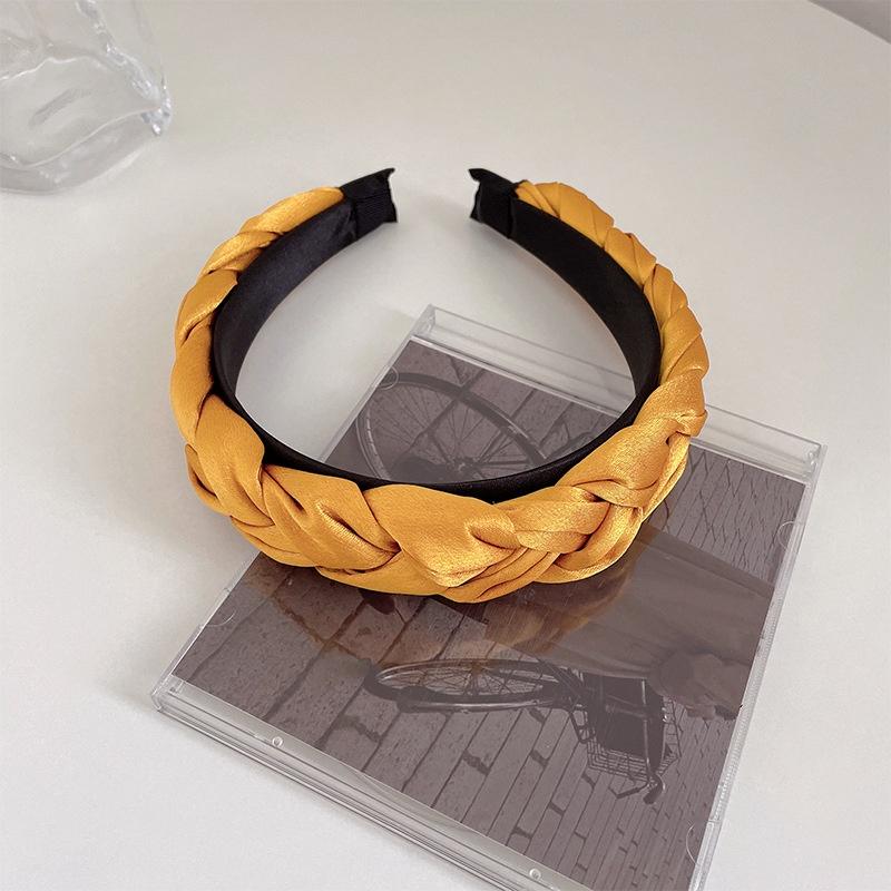 Băng đô, bờm tóc vải lụa satin băng đô thắt bím Handmade Thời Trang trẻ.