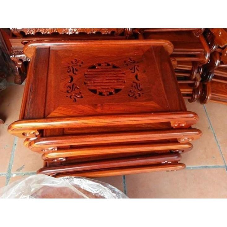 Khay Bàn Trà Cuốn Thư Gỗ Hương - Ý Nghĩa Vạn Thọ Vô Cương