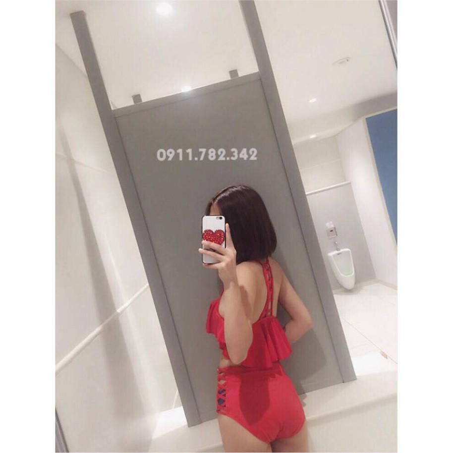 Bikini 2 mảnh áo đan ô vuông lưng ( Có 3 màu)