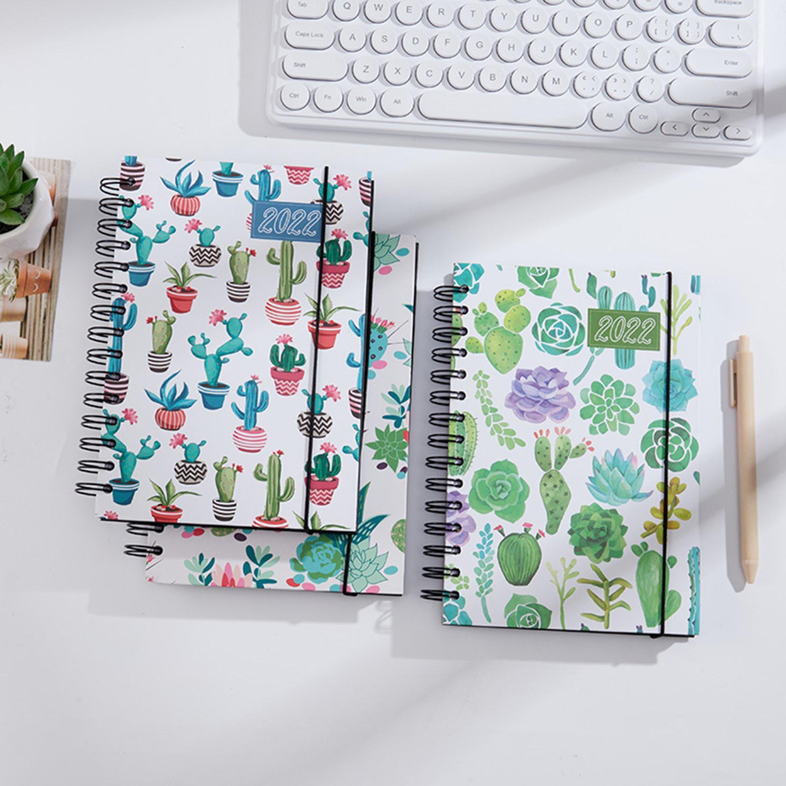 2022 Notebook A5 Notepad Writing Pads Daily Monthly Yearly Agenda Diary for School Supplies