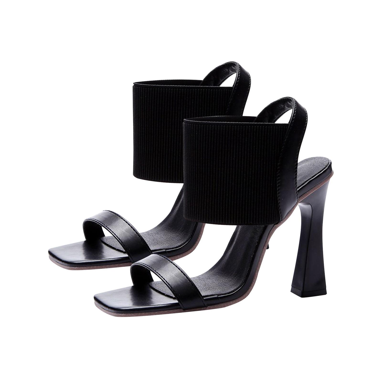 Womens Knitted High Heel Sandals Pumps Shoes Party Shoes Casual Dress Sandal