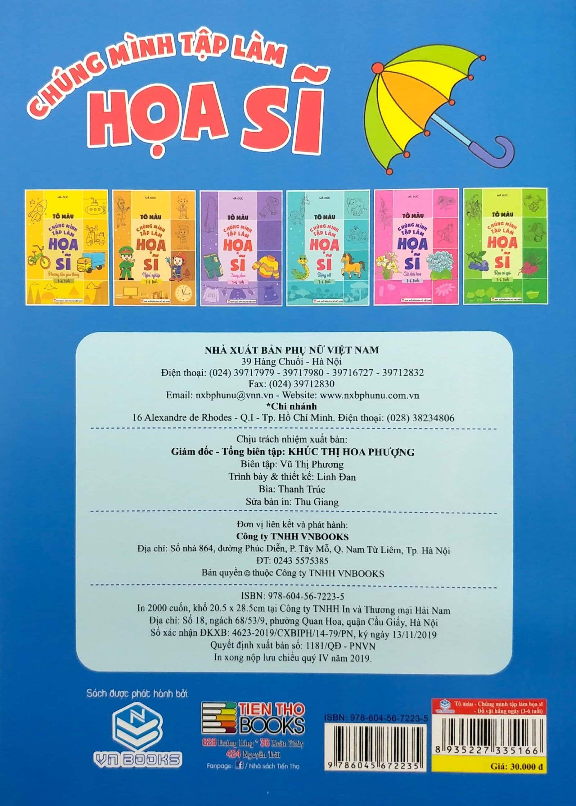 Tô Màu Chúng Mình Tập Làm Họa Sĩ - 3-6 Tuổi - Đồ Vật Hàng Ngày