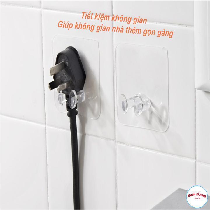 Set 2 Miếng Dán Treo Ổ Điện Dán Tường Trong Suốt Nhỏ Gọn 00795