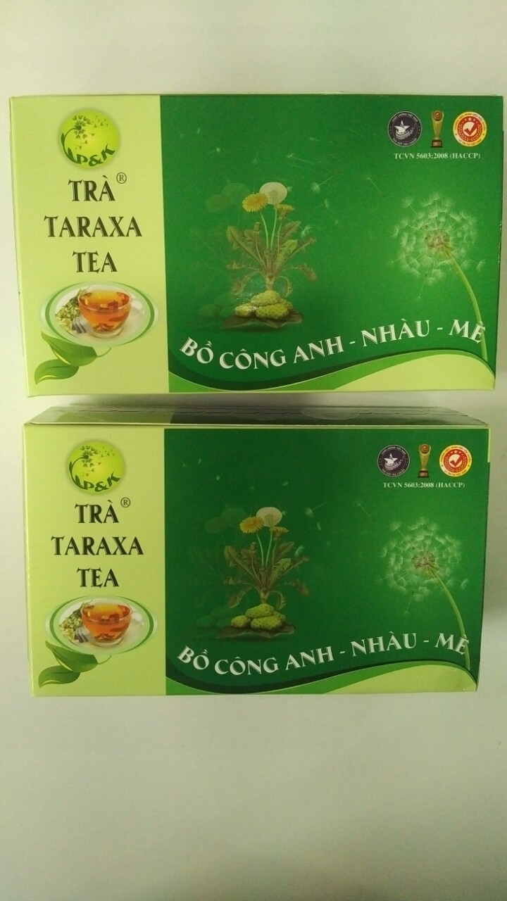 combo Trà Taraxa TEA loại lớn chính hãng (Bồ công anh nhàu mè, 2 Hộp, hỗ trợ xương khớp thải độc cơ thể)