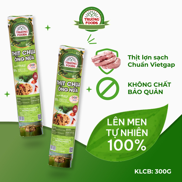Combo 3 Thịt Chua Ống Nứa Truyền Thống Trường Foods 180g/Ống