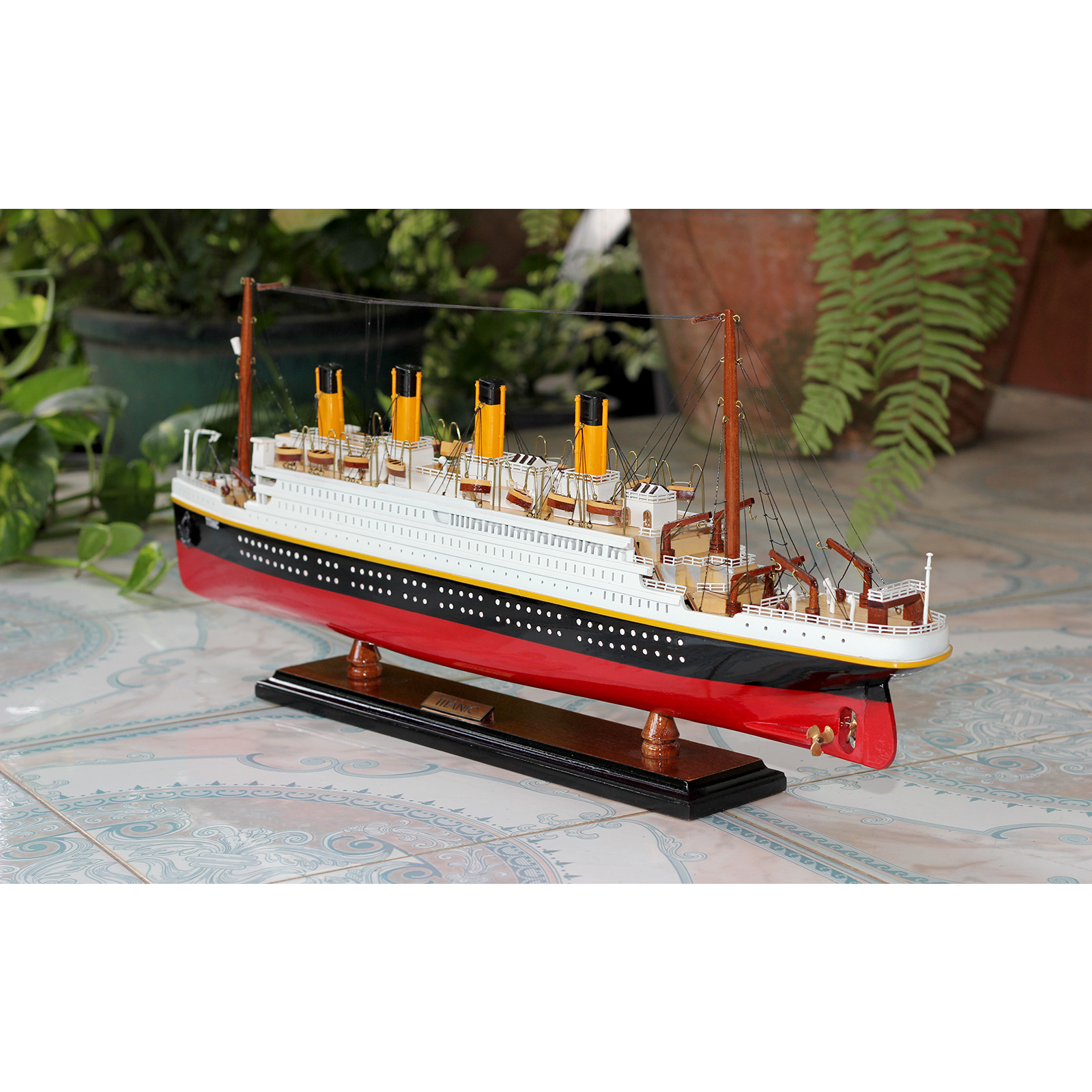 Mô hình tàu Titanic size 60cm (gỗ tự nhiên, hàng xuất khẩu), du thuyền gỗ trang trí, đồ sưu tầm cao cấp